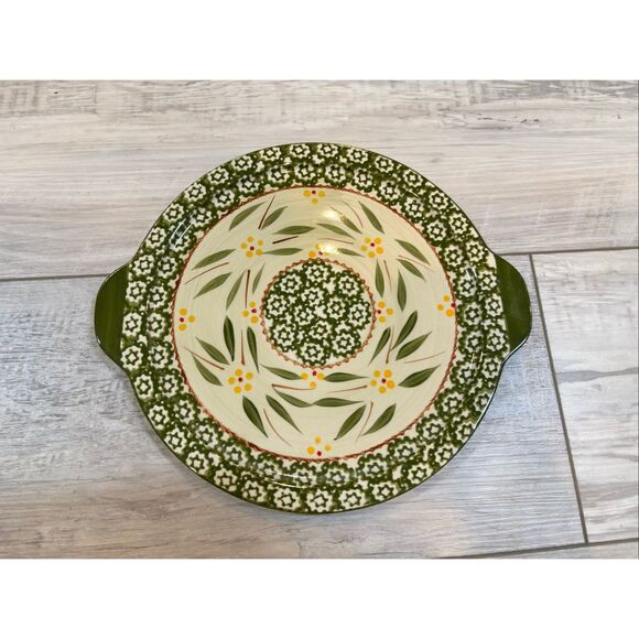 Temp-tations by Tara Old World Green Handled Round Baker w/ Plastic Lid & Stand - Picture 5 of 13